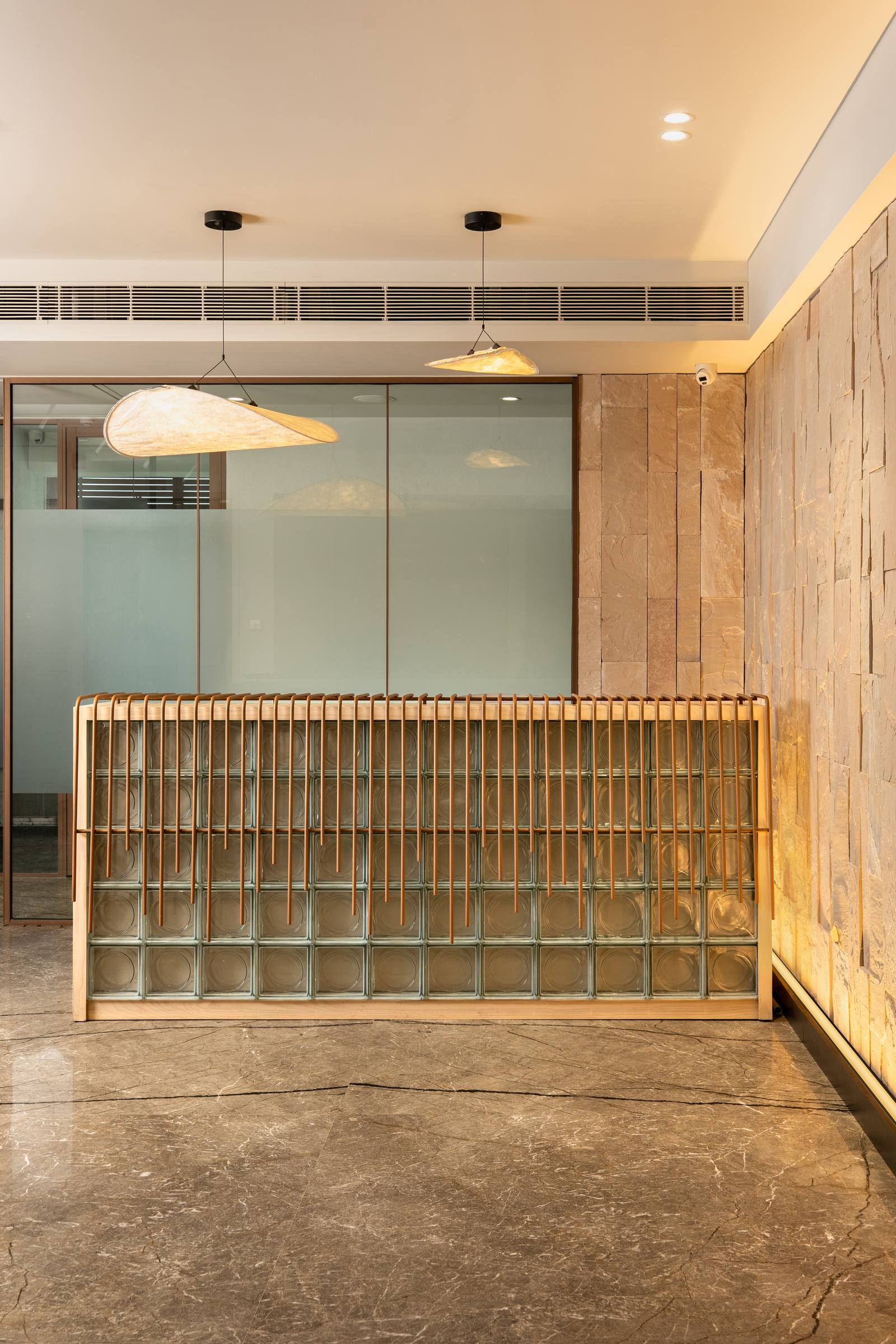 Branded corporate reception lounge design by Beyond Briks Branded corporate reception lounge design by Beyond Briks