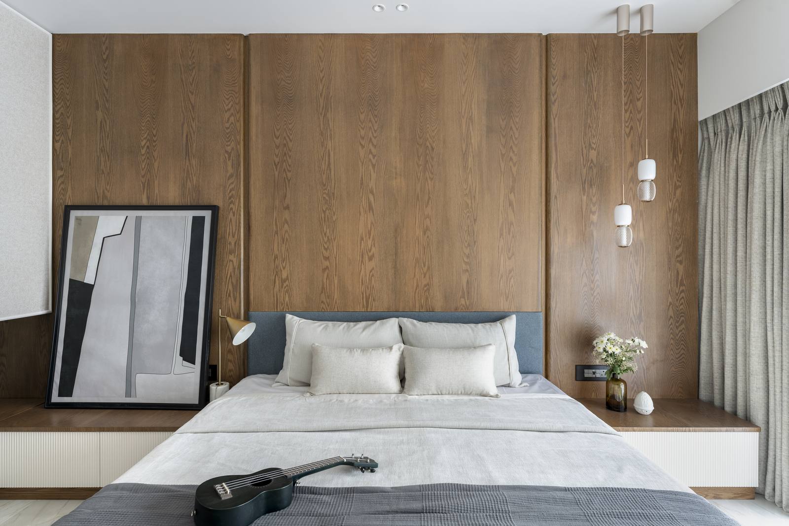Happy homeowners' finished bedroom retreat Happy homeowners' finished bedroom retreat
